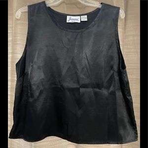 Vintage Joanna Black Tank Blouse Petite Large